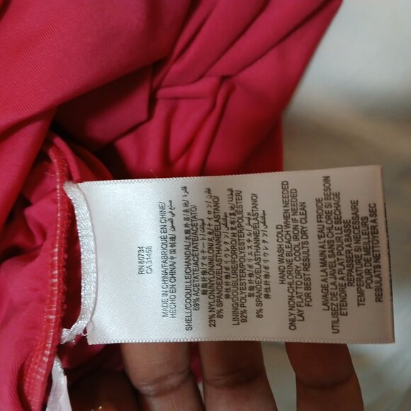 BCBGMAXAZRIA Dalton Cocktail Dress Women’s Size S Pink Bodycon Draped Open Back - Picture 5 of 9